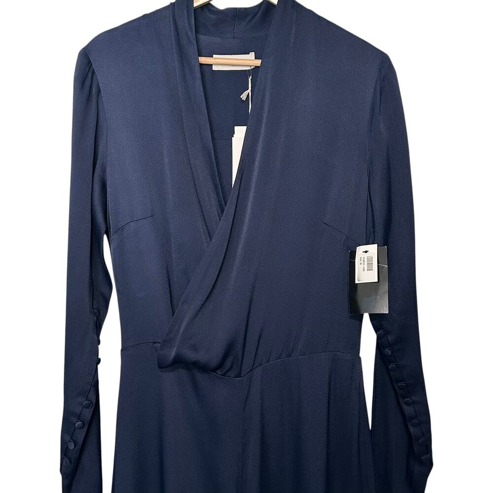 NWT Les Heroines Vanessa Cocchiaro Tina Wrap-Effect Satin Jumpsuit (FR 40 US 8) - Picture 6 of 16